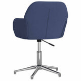 Sedia da Ufficio Girevole Blu in Tessuto