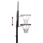 Supporto per Pallacanestro Nero 258-363 cm Polietilene