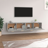 Mobili Parete 2 pz Grigio Cemento 100x36,5x35 cm in truciolato