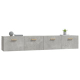 Mobili Parete 2 pz Grigio Cemento 100x36,5x35 cm in truciolato