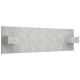 Testiera Letto con Comodini in Legno truciolato Grigio Cemento