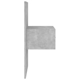 Testiera Letto con Comodini in Legno truciolato Grigio Cemento
