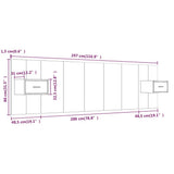 Testiera Letto con Comodini in Legno truciolato Grigio Cemento