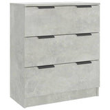 Credenze 3 pz Grigio Cemento in Legno truciolato