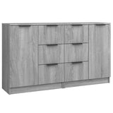 Credenze 2 pz Grigio Sonoma 60x30x70 cm in Legno truciolato