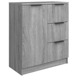 Credenze 2 pz Grigio Sonoma 60x30x70 cm in Legno truciolato