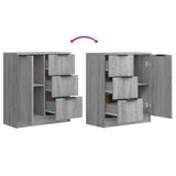 Credenze 2 pz Grigio Sonoma 60x30x70 cm in Legno truciolato