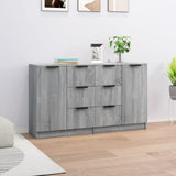 Credenze 2 pz Grigio Sonoma 60x30x70 cm in Legno truciolato