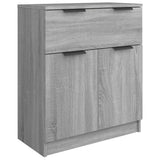 Credenze 3 pz Grigio Sonoma in Legno truciolato