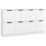 Credenze 2 pz Bianco 60x30x70 cm in Legno truciolato