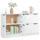 Credenze 2 pz Bianco 60x30x70 cm in Legno truciolato