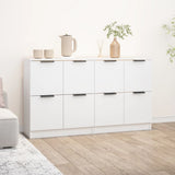 Credenze 2 pz Bianco 60x30x70 cm in Legno truciolato