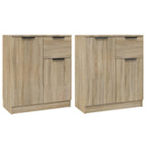 Credenze 2 pz Rovere Sonoma 60x30x70 cm in Legno truciolato