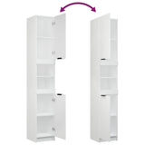 Set di Mobili da Bagno 3 pz Bianco in Legno truciolato