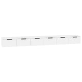 Mobili a Parete 2 pz Bianchi 102x30x20 cm in Legno truciolato