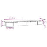 Mobili a Parete 2 pz Bianchi 102x30x20 cm in Legno truciolato