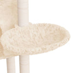 Albero per Gatti con Tiragraffi in Sisal Crema 108,5 cm
