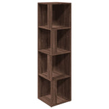 Scaffale Angolare Rovere Marrone 33x33x132 cm Legno truciolato