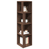 Scaffale Angolare Rovere Marrone 33x33x132 cm Legno truciolato
