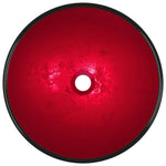 Lavandino in Vetro Temperato 42x14 cm Rosso