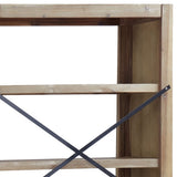 Libreria a 3 Ripiani 80x30x80 cm in Legno Massello di Acacia