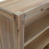 Libreria a 3 Ripiani 80x30x80 cm in Legno Massello di Acacia