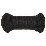 Corda da Lavoro Nera 6 mm 25 m in Polipropilene