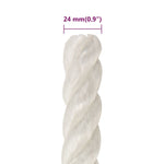 Corda da Lavoro Bianca 24 mm 25 m in Polipropilene