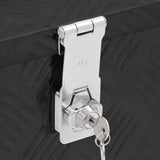 Contenitore Portaoggetti Nero 50x15x20,5 cm in Alluminio