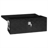 Contenitore Portaoggetti Nero 60x23,5x23 cm in Alluminio