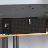 Contenitore Portaoggetti Nero 90x47x33,5 cm in Alluminio