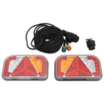 Luci Rimorchio 2 pz Rosso 24x5x14,5 cm 12V Lampadina LED