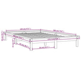 Giroletto senza Materasso Ambra Small Double in Legno Massello