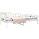 Dormeuse senza Materasso Bianca 80x200 cm Legno Massello Pino