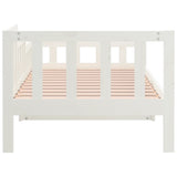 Dormeuse senza Materasso Bianca 80x200 cm Legno Massello Pino