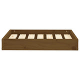 Cuccia per Cani Ambrata 61,5x49x9 cm in Legno Massello di Pino