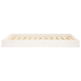 Cuccia per Cani Bianca 101,5x74x9 cm in Legno Massello di Pino