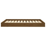 Cuccia per Cani Ambrata 101,5x74x9 cm in Legno Massello di Pino