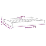 Cuccia per Cani Ambrata 101,5x74x9 cm in Legno Massello di Pino