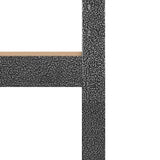 Scaffale Angolare Resistente 5 Ripiani Grigio Acciaio e Legno