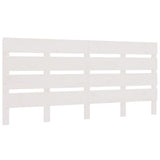 Testiera per Letto Bianca 200x3x80 cm in Legno Massello di Pino