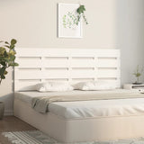 Testiera per Letto Bianca 200x3x80 cm in Legno Massello di Pino