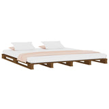 Letto a Pallet senza Materasso Ambra 120x200cm Legno Massello