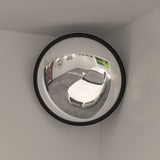 Specchio Convesso per Traffico Interno Nero 40 cm in Acrilico