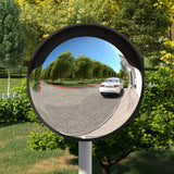 Specchio per Traffico Convesso Nero 45 cm in Policarbonato