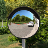 Specchio stradale convesso per esterni nero 45 cm in policarbonato