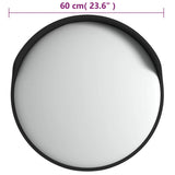 Specchio stradale convesso per esterni nero 60 cm in policarbonato