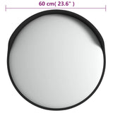 Specchio per Traffico Convesso Nero 60 cm in Policarbonato
