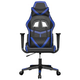 Sedia da Gaming Massaggiante Nero e Blu in Similpelle