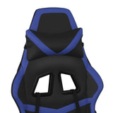 Sedia da Gaming Massaggiante Nero e Blu in Similpelle